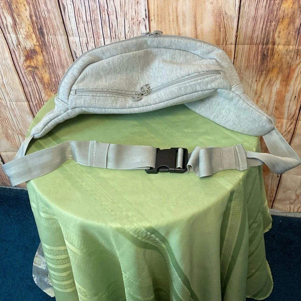 Champion Gray Fannie Pack or Sling Bag with Adjustable Strap with Design